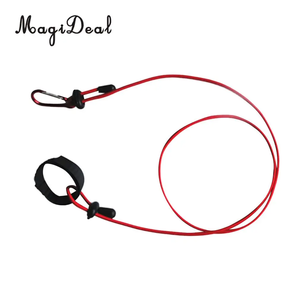 MagiDeal 4Pcs 107cm Elastic Kayak Paddle Leash Fishing Rod Holder Safety Lanyard Tether for Small Boat Canoeing Water Sport Acce