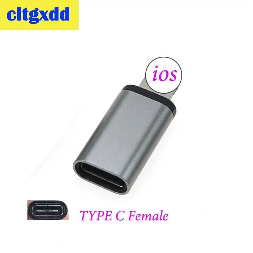 Cltgxdd USB C Женский на IOS Мужской адаптер для Apple IPhone X XR XS 8 7 6 6S Plus тип-c до 8pin зарядный кабель конвертер