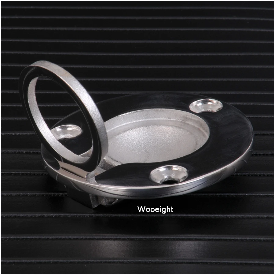 1Pc Boat Marine 316 Stainless Steel Round Flush Lift Ring Hatch Pull Handle Flush Mount Lifting Ring 4055mm For Rowing Boats (6)