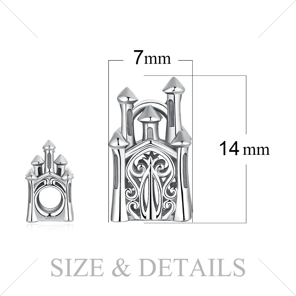 JewelryPalace королевской любви замок Шарм бусины 925 пробы серебро для матери и дочери
