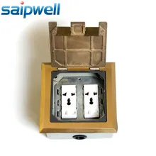 Новейшие 146 типа медные пять отверстий многофункциональные открытые напольные смонтированные розетки(SP-14601