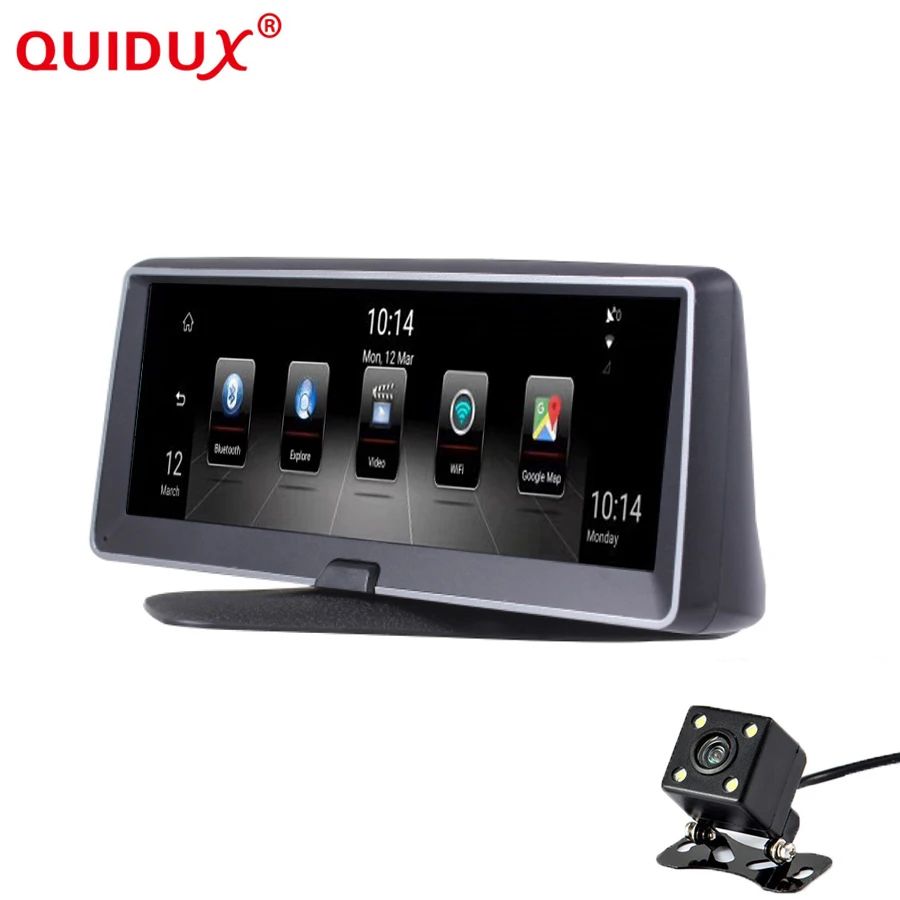 

QUIDUX Car DVR Mirror Dash cam 8" 4G Car GPS Dvr Camera Android 5.1 ROM16GB RAM1GB Video Recorder car navigation radio
