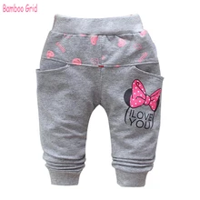 Осень На возраст от 0 до 2 лет детские шаровары хлопок мультфильм милый бабочки Штанишки для малышей Леггинсы для маленьких девочек
