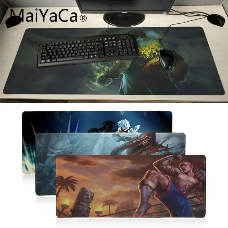 MaiYaCa Top Quality League of Legends Lee sin Keyboard  Gamer Gaming Mouse pads Gaming Player desk mat laptop Mouse pad anime