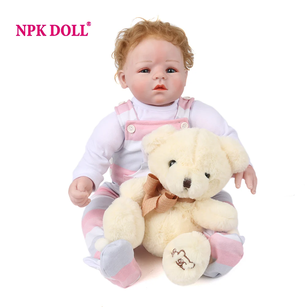 

NPKDOLL 50 cm doll reborn Cute Silicone Baby Dolls Lifelike bebe reborn silicone Realistic Girls Toys Russian Doll gift for kids