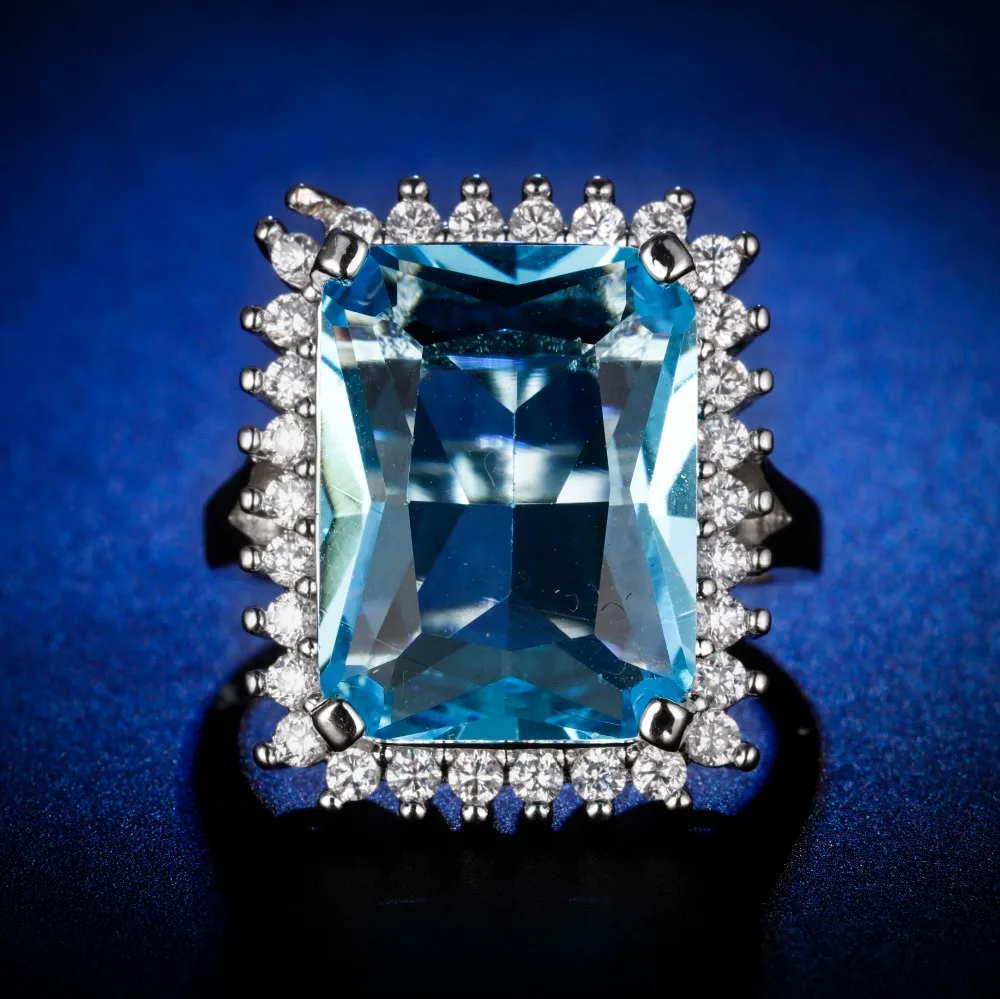 

Original Design Handmade cz unique style top quality Ring emerald cut Cubic Zirconia Hot Ins sterling silver 925