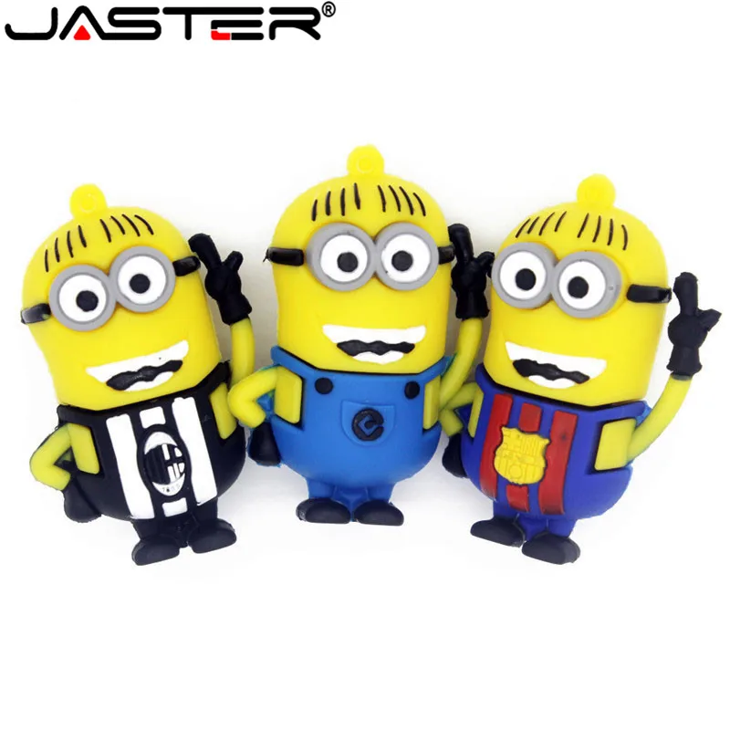

JASTER New product Little yellow man series Cartoon Actual % Capacity 4GB / 8GB /16GB/ 32GB/ USB 2.0 Free Shipping