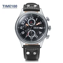 Top Men’s Brand Watches Black Leather Strap Quartz Watch Original Calendar Auto Date Business Casual Wrist Watches W031