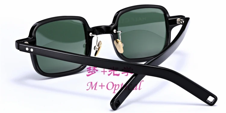 Винтажные качественные Квадратные Солнцезащитные очки в стиле ретро, импортная ацетатная оправа, поляризованные линзы, Модный чехол в коробке