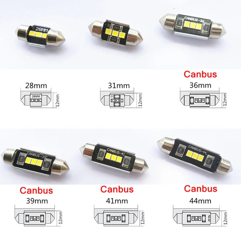 YHKOMS 10 шт. 28 мм гирлянда C5W LED 31 36 39 41 44 Автомобильный купольный свет освесветильник