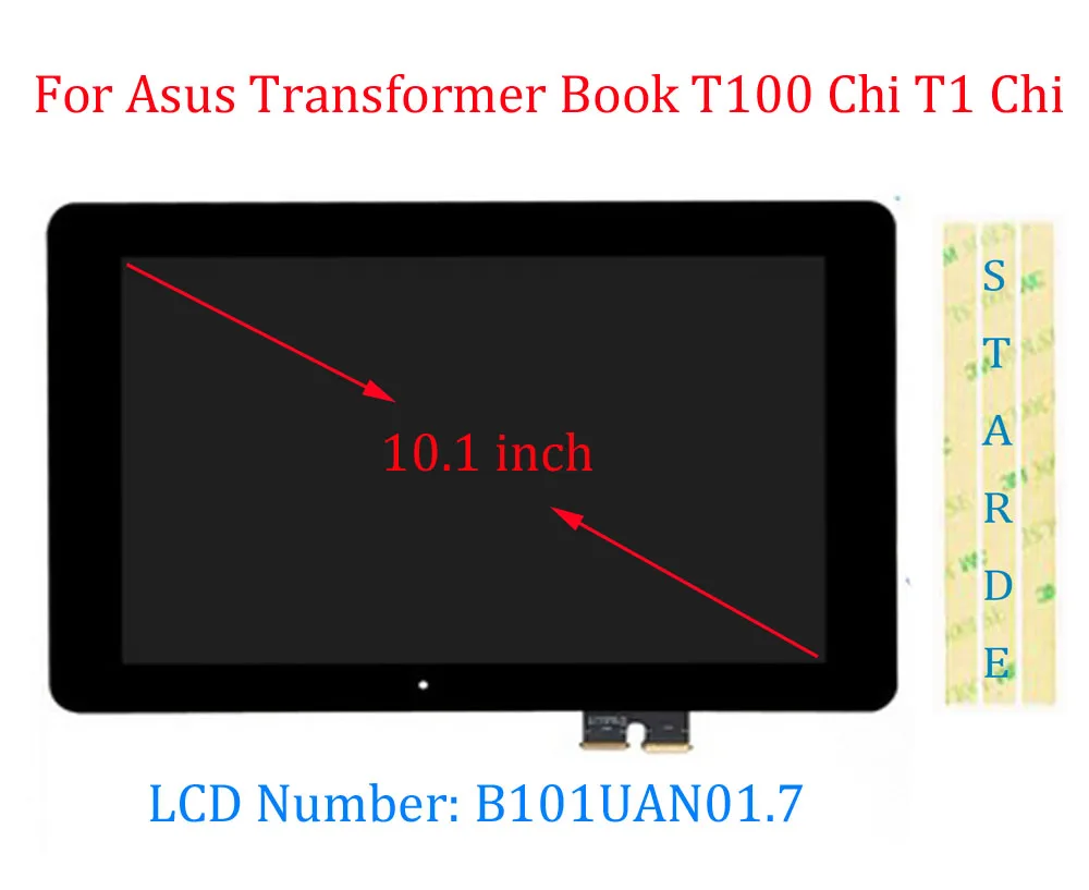 Starde Замена ЖК-дисплей для Asus Transformer Book T100 Чи T1 Чи ЖК-дисплей Дисплей B101UAN01.7 Сенсорный экран дигитайзер в сборе 10,1"