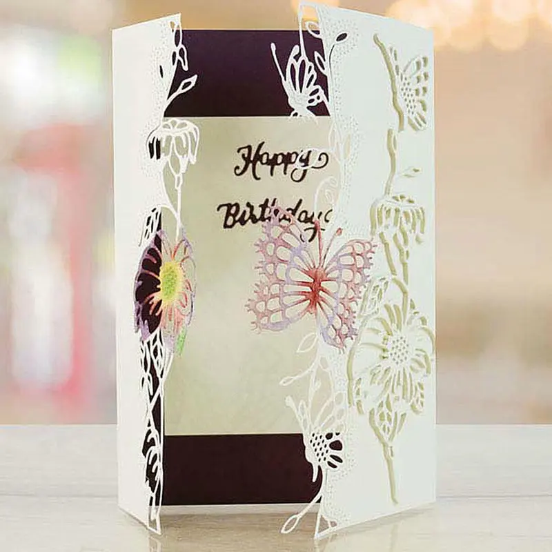 

Butterfly Lace Borders Metal Cutting Dies Stencil for DIY Decor Carbon Steel Knife Mold Greeting Card Folding Lace Cutter Die