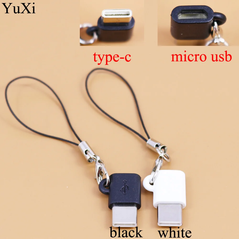 

YuXi USB C 3.1 OTG Converter,Micro USB To Type-C 3.1 Adapter with Chain For Samsung S9 S8 for Huawei P20 P10 Macbook Xiaomi 4 5