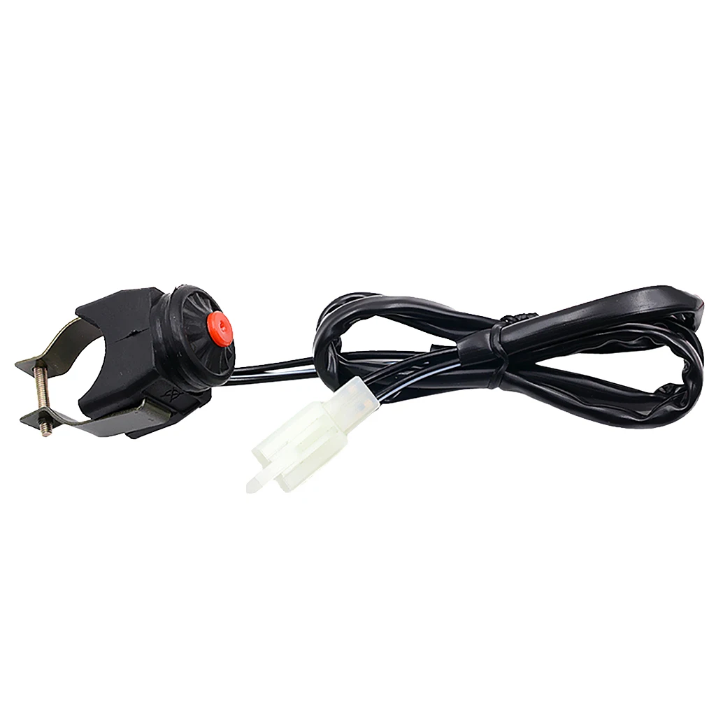 

Motorcycle Pit Dirt Bike Motorcross Kill Horn Switch Momentary Button Red Plastic Housing Copper Wire Light Switch