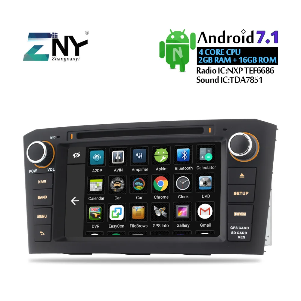 Бесплатная задняя камера авто радио для Toyota Avensis T25 2003 2004 2005 2006 2007 2008 Android 7 1