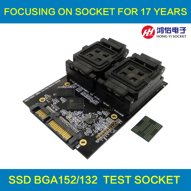  KZT SSD Test NAND flash SM2246EN bga132/152/88-test jig Test Buchse Clamshell Struktur SATA Interfa