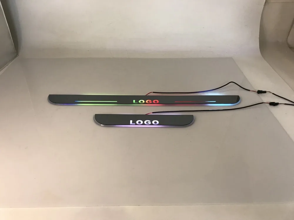 

eOsuns led door scuff light for Suzuki Aerio colors changably gradiently with wireless switch and voice control,plate door sill