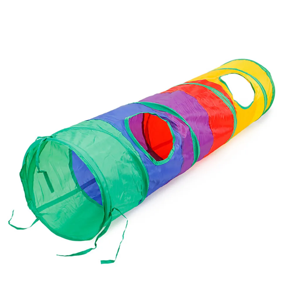 Хороший питомец туннель Кошка Печатный Зеленый морщинка котенок туннель игрушка с мячом играть Забавный полиэстер ткань чат игрушки