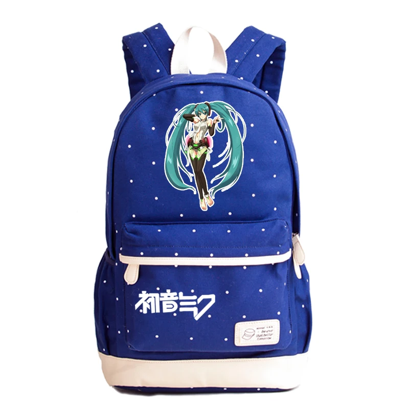 Музыкальный Хацунэ Мику Печать Рюкзак Kawaii женские сумки на плечо Miku Mochila Feminina Холст Школьные сумки для девочек-подростков