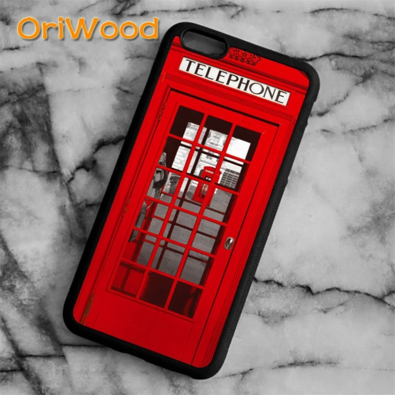 

OriWood Red Telephone Box London Case cover for iPhone 5 6s 7 8 plus X XR XS 11 pro max Samsung Galaxy S6 S7 edge S8 S9 S10 plus