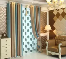 Elegant Fashion Vertical Stripe Blackout Window Curtains For Living Room Bedroom Drapes Cotinas para sala Valances