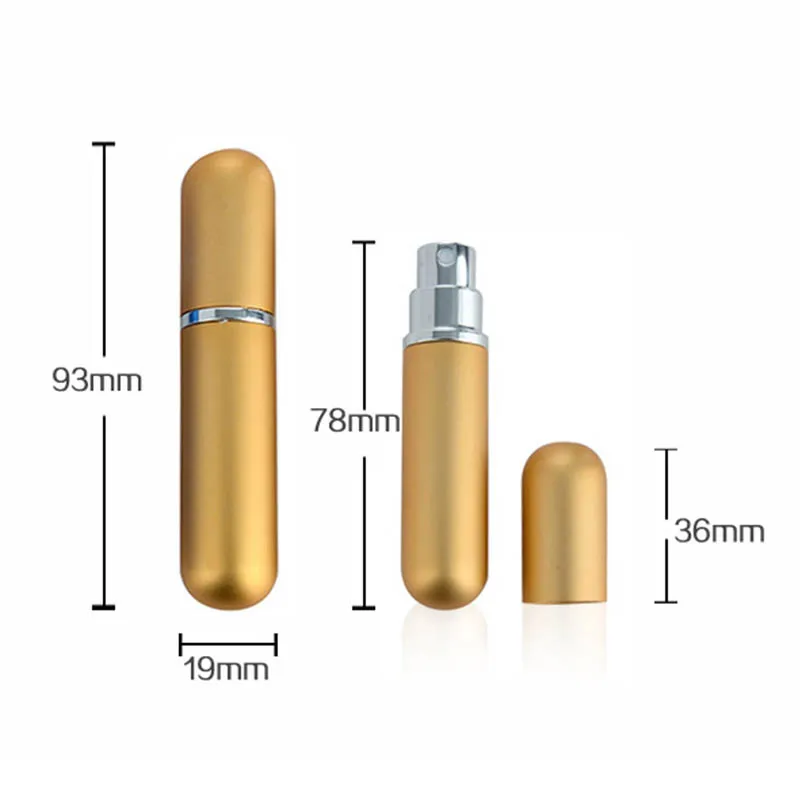 Мини-флакон для духов, аксессуары для путешествий, ароматизатор, спрей-чехол, косметические контейнеры, 5 мл, пустой распылитель, Conveniet