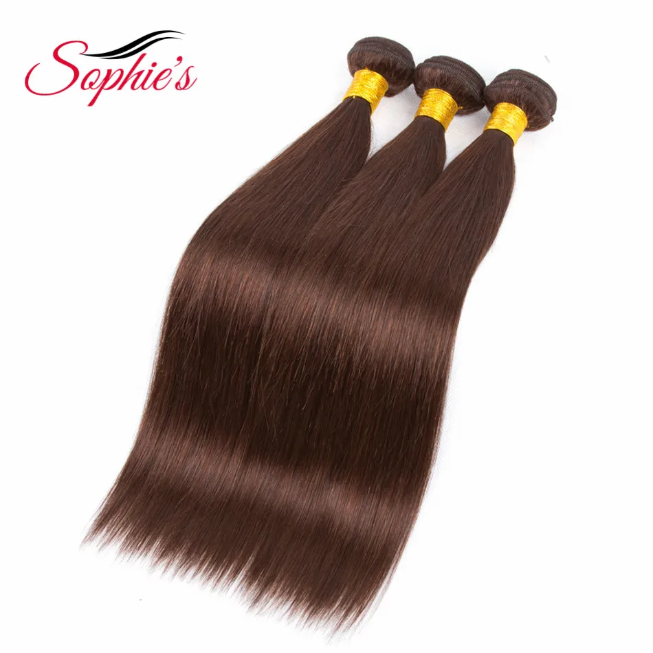 Sophie's Pre-colored Ombre #4 Color Hair Bundles Brazilian Straight Hair Weaves 3 Bundles 100% Human Non-Remy Hair Extensions Sophie's Pre-colored Ombre #4 Color Hair Bundles Brazilian Straight Hair Weaves 3 Bundles 100% Human Non-Remy Hair Extensions
