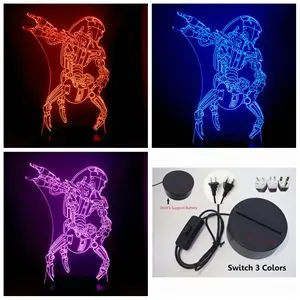 3D злодей робот визуальный светильник Звездные войны RGB многоцветный USB переключатель сенсорный СВЕТОДИОДНЫЙ ночник в спальню настольная лампа Декор Детский подарок