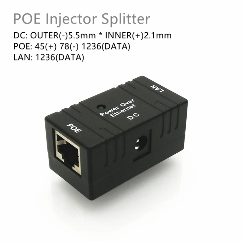 10 шт./лот Одежда высшего качества 10/100 Mbps POE Мощность Over Ethernet RJ45 Инжектор Splitter настенное крепление адаптера для IP CCTV камера Сетевое