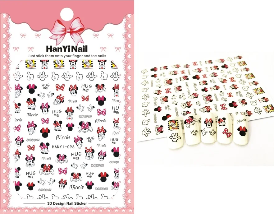 

Cartoon Patterns! Nails Art Manicure Back Glue Decal Decorations Design Nail Sticker For Nails Tips Beauty