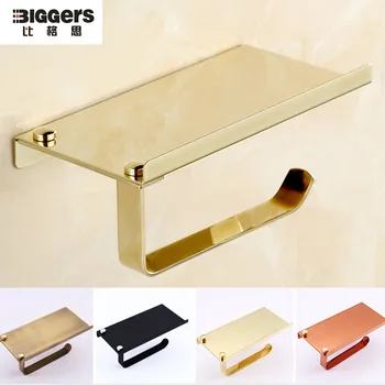 

Free shipping,Biggers 304 stainless steel toilet paper roll holder phone holder antique bronze bathroom tissue roll holder