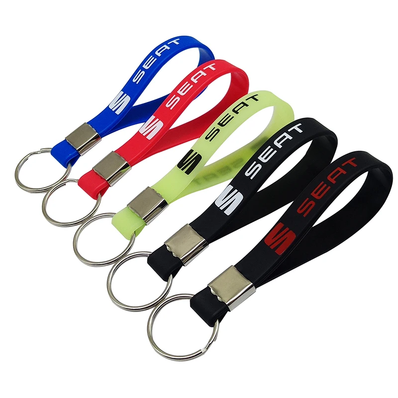 

Luminous Silicone Car sticker Key Ring for seat leon ibiza Alhambra lada niva kalina priora granta largus vaz samara Car Styling