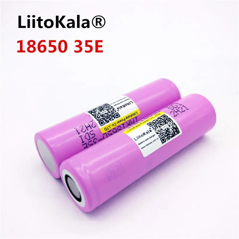 Аккумулятор Liitokala 3500 мАч descarga 13a inr18650 35e para 18650 li-ion 3 7 В | Электроника