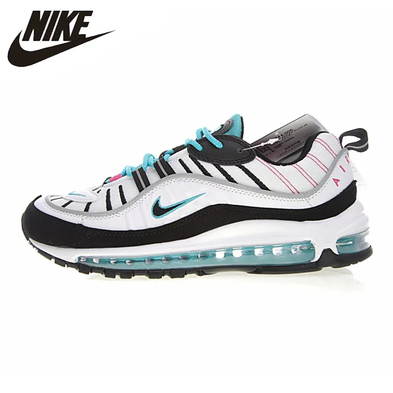 

Nike Air Max 98 "SOUTH BEACH" Men's and Shock Absorption Women's Running Shoes, White & Green, Breathable Non-slip 640744 005