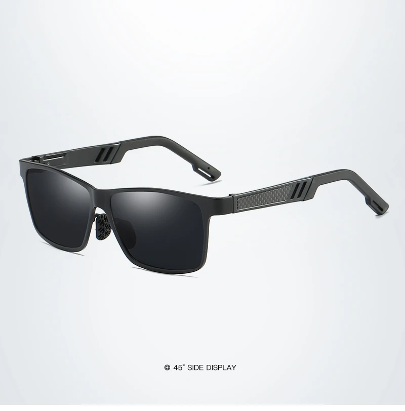KJDCHD Для мужчин поляризованных солнцезащитных очков Алюминий магния солнцезащитные очки вождение очки прямоугольник Оттенки для Для