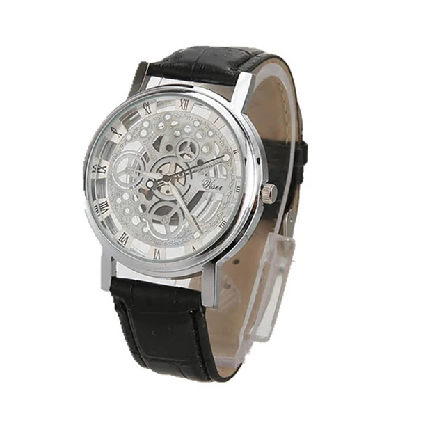 Модные полые часы для мужчин s часы лучший бренд класса люкс нержавеющая сталь кожаный ремешок Кварцевые часы мужские наручные часы Relogios Masculino