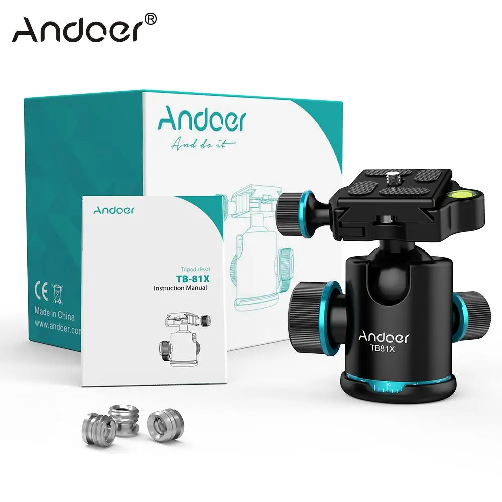 Andoer TB81X штатив с шаровой головкой, вращающаяся на 360 градусов панорамная шаровая Головка для Canon Nikon sony DSLR камеры штатив монопод слайдер