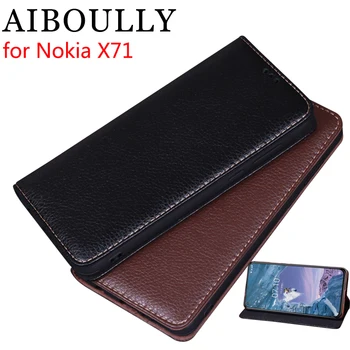

AIBOULLY For Nokia X71 Case Soft Silicone Back Flip Leather Cover Original For Nokia X71 Case Hard Fundas Phone Bag Capa