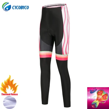 

Cycobyco 4D Pad Women Padded Cycling Long Bicycle Pants Bike Tights Mtb Ropa Pantalon Ciclismo Invierno Winter Thermal Fleece
