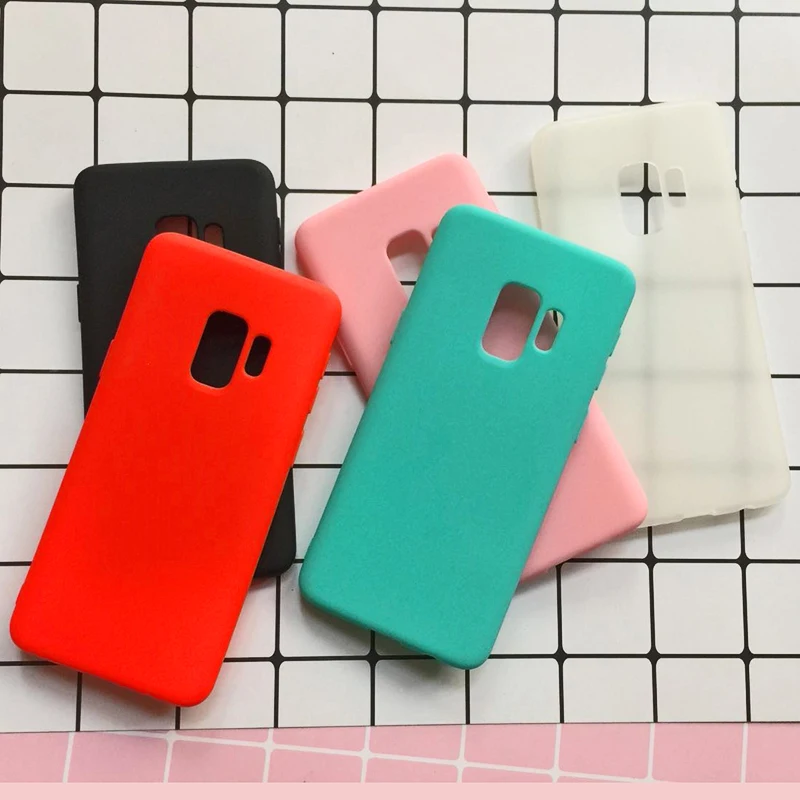 Для Samsung S9 чехол Модный карамельный противоударный для Galaxy plus мягкий желе ТПУ