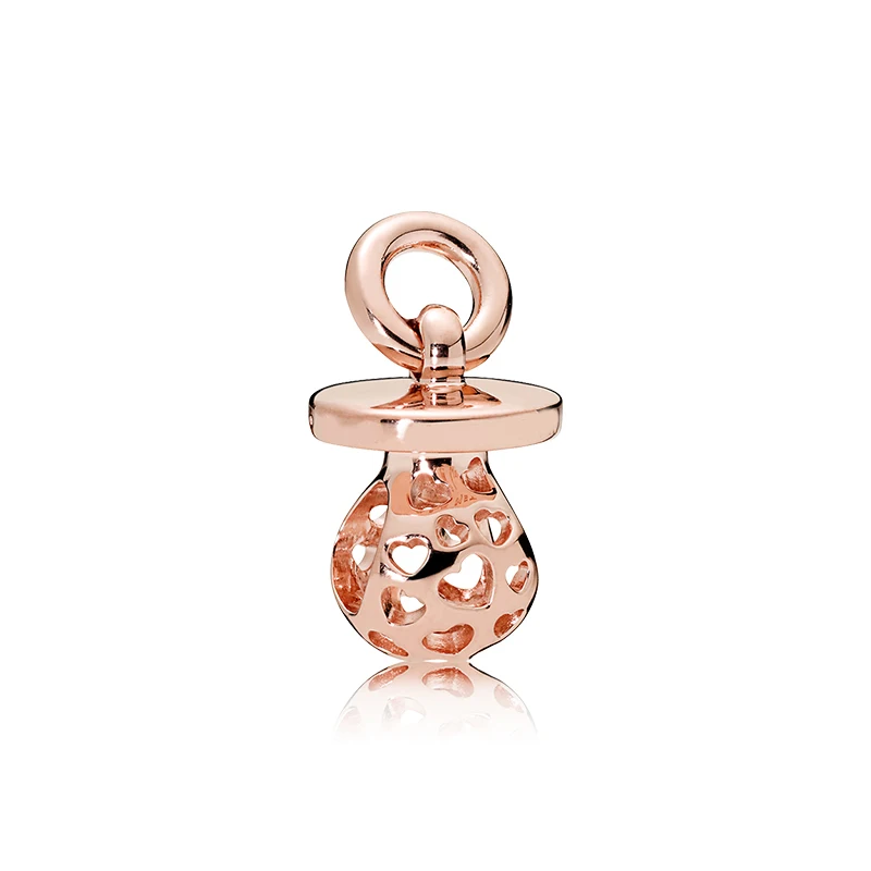 

Authentic 925 Sterling Silver Bead Rose Harmonious Hearts Pacifier Charm Fit Original Women Pandora Bracelet Bangle Diy Jewelry