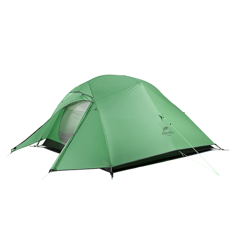 Naturehike Новая серия Cloud Up 1 2 3 человек сверхлегкие палатки обновленная палатка с ковриком для кемпинга спальные шестерни с мешком для хранения - Цвет: 2 person green 210T