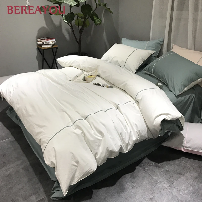 

4/6pcs Luxury Bedding Sets Cotton Duvet Cover Single Double King Size Bed Sets Kids Bed Linen Superior Hotel Bedding For 1.8m&2m