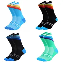 Новое поступление, дышащие носки унисекс для езды на велосипеде, впитывающие влагу, уличные спортивные гоночные велосипедные носки, спортивные аксессуары, размер 39-46