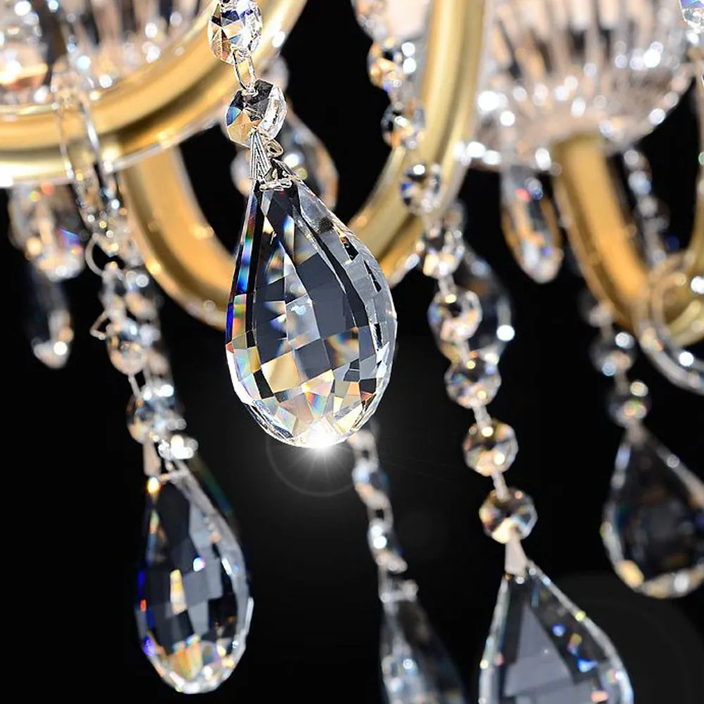 Роскошный Европейский кристалл лобби подвесные светильники Ткань Гостиная подвесной светильник ресторан цепи подвесной светильник