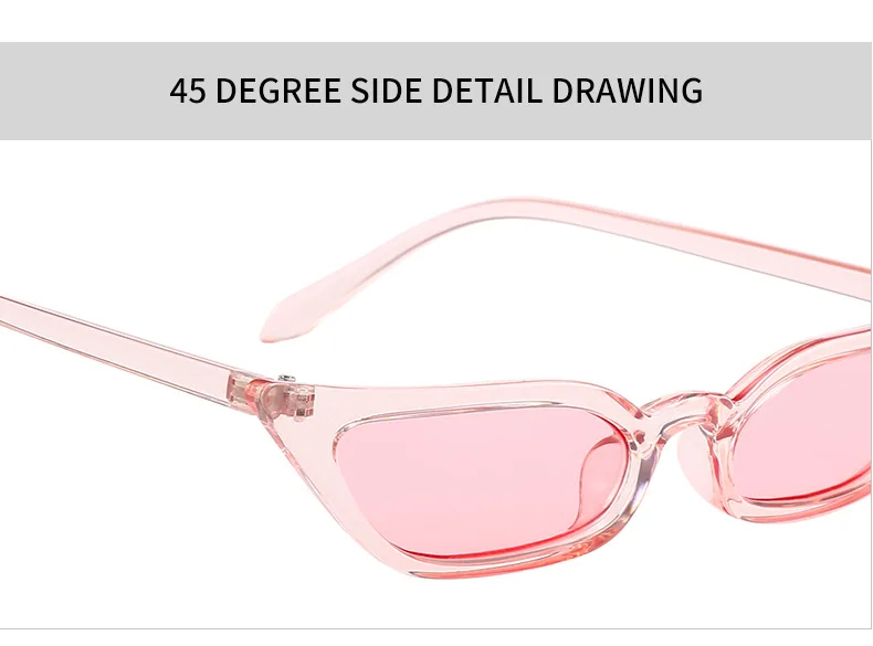 Маленькие прямоугольные Солнцезащитные очки женские фиолетовые кошачий глаз фирменный дизайн винтажные Кристальные узкие оправы Модные солнцезащитные очки CATEYE 519C
