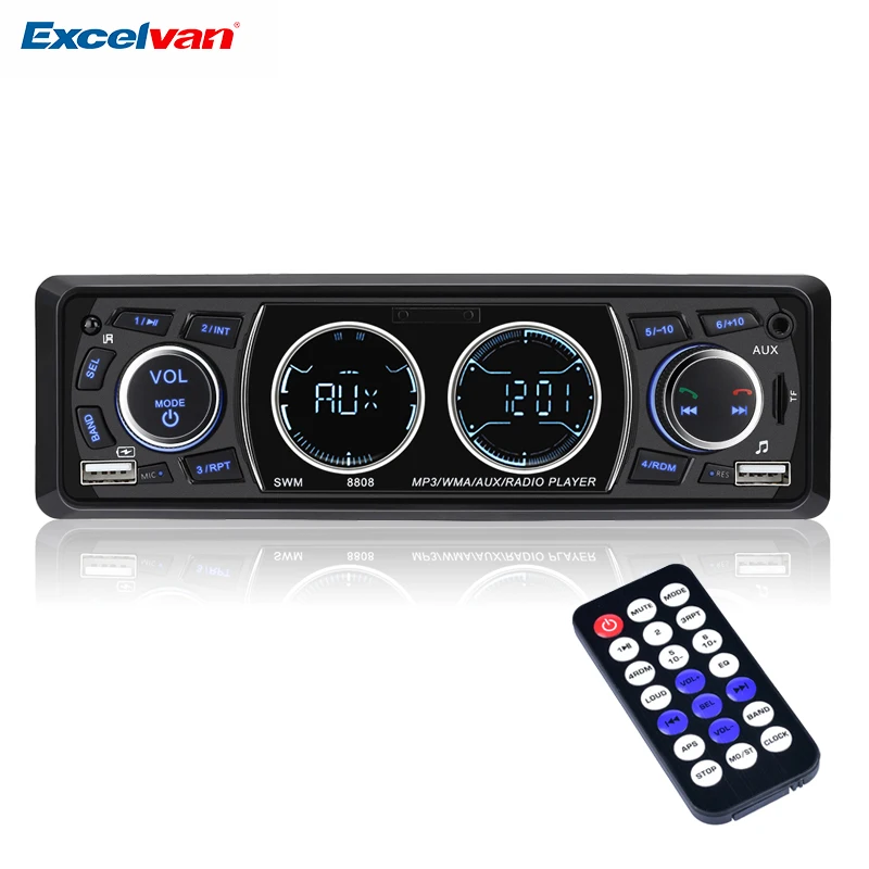 

Excelvan 8808 1 Din Car Radios MP3 Music Player 4 Inch Car Stereo Support Bluetooth Dual USB TF AUX FM Hands Free Calling
