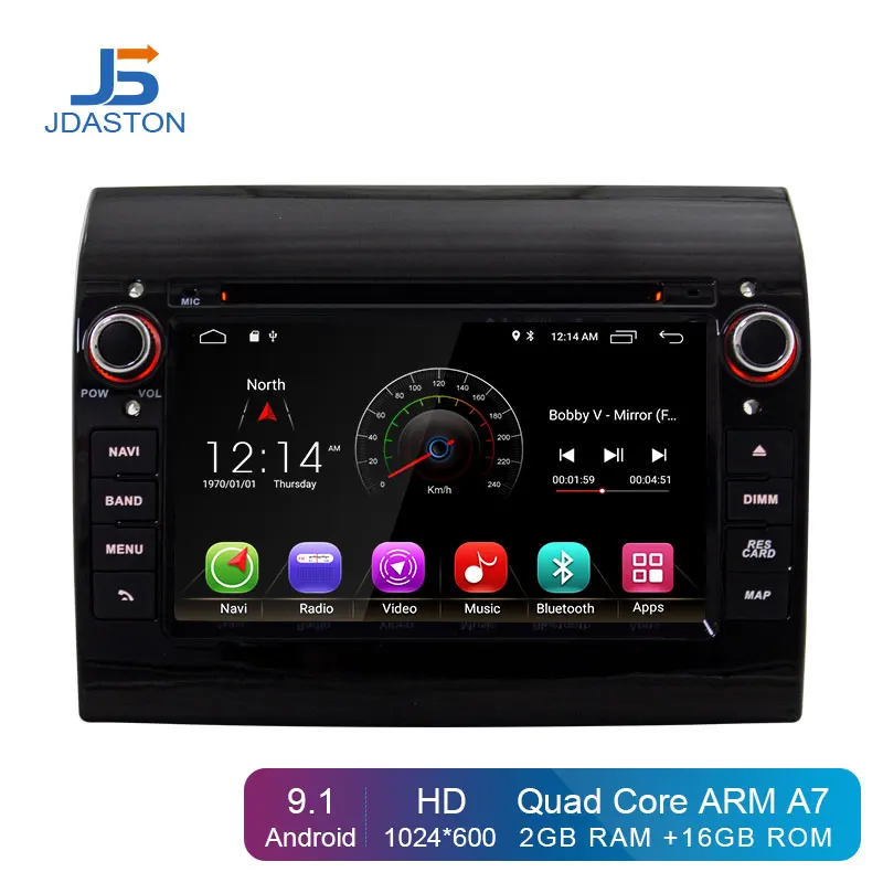 Sale JDASTON Android 9.1 Car DVD Player For Fiat Ducato 2008-2015 CITROEN Jumper PEUGEOT Boxer GPS Navi Car Radio Stereo multimedia 0