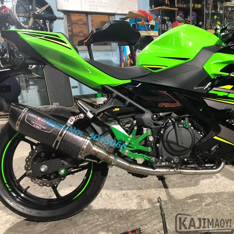 Слипоны для Kawasaki Ninja 400 Ninja400 EX400 18 мотоцикл Yoshimura выхлопная труба с модифицированным передним звеном глушитель дБ убийца