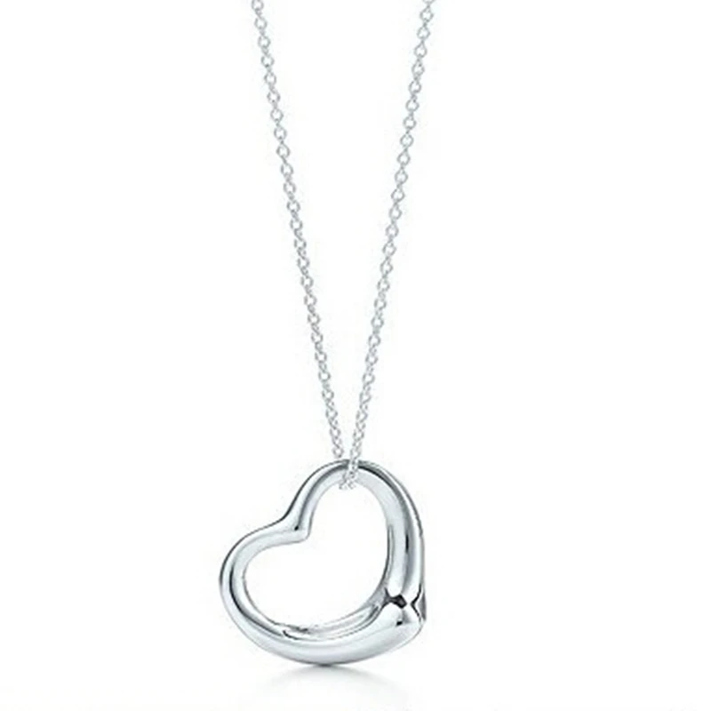 

Fashion simple silver peach heart necklace jewelry accessories wholesale for women gift